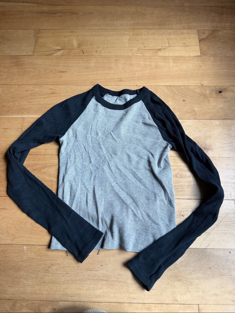 Brandy Long Sleeve Heather Gray & navy